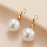 Maxbell Pearl Earrings Faux Classic Elegant Dangle Earrings Aureate Women Ladies
