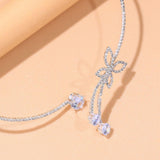 Maxbell Creative Rhinestone Open Choker Necklace Luxurious Women Ornaments Fashion