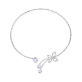 Maxbell Creative Rhinestone Open Choker Necklace Luxurious Women Ornaments Fashion