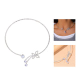 Maxbell Creative Rhinestone Open Choker Necklace Luxurious Women Ornaments Fashion