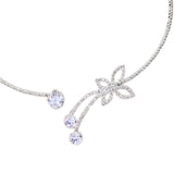 Maxbell Creative Rhinestone Open Choker Necklace Luxurious Women Ornaments Fashion