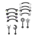 Maxbell 12Pcs Trendy Stud Earrings Geometric Lightweight for Christmas Day Men
