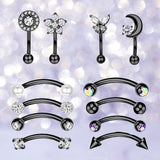 Maxbell 12Pcs Trendy Stud Earrings Geometric Lightweight for Christmas Day Men