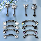 Maxbell 12Pcs Trendy Stud Earrings Geometric Lightweight for Christmas Day Men