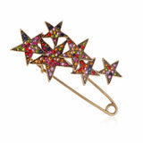Maxbell Pentagram Brooch Pin Neckline Artificial Pins for Dresses Ornament Shirts