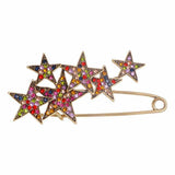 Maxbell Pentagram Brooch Pin Neckline Artificial Pins for Dresses Ornament Shirts