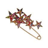Maxbell Pentagram Brooch Pin Neckline Artificial Pins for Dresses Ornament Shirts