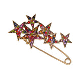 Maxbell Pentagram Brooch Pin Neckline Artificial Pins for Dresses Ornament Shirts