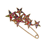 Maxbell Pentagram Brooch Pin Neckline Artificial Pins for Dresses Ornament Shirts