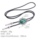 Maxbell Retro Style Bolo Tie Oval Pendant Clothing Accessory for Graduation Wedding