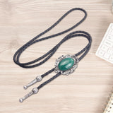 Maxbell Retro Style Bolo Tie Oval Pendant Clothing Accessory for Graduation Wedding