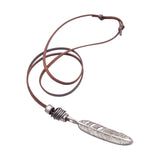 Maxbell Men Necklace Adjustable PU Leather Cord Fashion for Men Anniversary Holiday