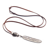 Maxbell Men Necklace Adjustable PU Leather Cord Fashion for Men Anniversary Holiday