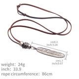 Maxbell Men Necklace Adjustable PU Leather Cord Fashion for Men Anniversary Holiday