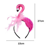 Maxbell Flamingo Headband hoops Decor for Costume Accessory Carnival Halloween