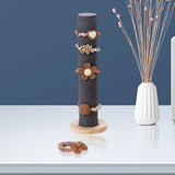 Maxbell Bracelet Display Stand Organizing Rack Upright for Necklace Craft Shows Desk Gray