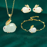 Maxbell Fashion Jewelry Animal Bracelet Bunny Earrings for Women Daughter Earring