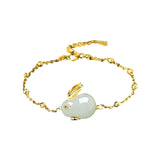 Maxbell Fashion Jewelry Animal Bracelet Bunny Earrings for Women Daughter Bangle