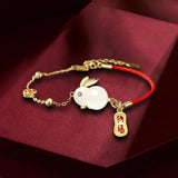 Maxbell Fashion Jewelry Animal Bracelet Bunny Earrings for Women Daughter Rope Bangle