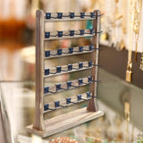 Maxbell Earrings Display Stand Hanging Organizer with Hooks Decoration for Closet B 6-tier