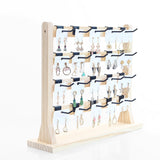 Maxbell Wooden Earrings Display Stand with Hooks Multipurpose for Dresser Bedroom