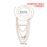 Maxbell Lady Shoulder Chain Multilayer Upper Arm Pendant for Festival prom Aureate