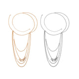 Maxbell Lady Shoulder Chain Multilayer Upper Arm Pendant for Festival prom Aureate