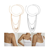Maxbell Lady Shoulder Chain Multilayer Upper Arm Pendant for Festival prom Aureate