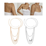 Maxbell Lady Shoulder Chain Multilayer Upper Arm Pendant for Festival prom Aureate