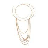 Maxbell Lady Shoulder Chain Multilayer Upper Arm Pendant for Festival prom Aureate