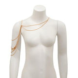 Maxbell Lady Shoulder Chain Multilayer Upper Arm Pendant for Festival prom Aureate