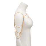 Maxbell Lady Shoulder Chain Multilayer Upper Arm Pendant for Festival prom Aureate