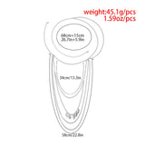 Maxbell Lady Shoulder Chain Multilayer Upper Arm Pendant for Festival prom Argent