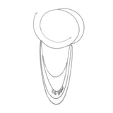 Maxbell Lady Shoulder Chain Multilayer Upper Arm Pendant for Festival prom Argent