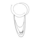 Maxbell Lady Shoulder Chain Multilayer Upper Arm Pendant for Festival prom Argent