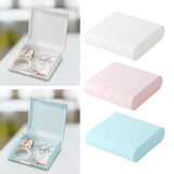 Maxbell Mini Jewelry Storage Box with Hinged Lid Dustproof Compact for Necklaces White