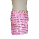 Maxbell Fashion Sequins Skirt Hollow Out Skirts for Carnival Masquerade Festival