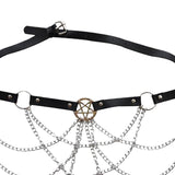 Maxbell Punk PU Leather Waist Chain Belt for Women and Girls body Chains