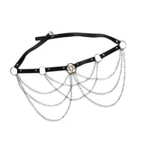 Maxbell Punk PU Leather Waist Chain Belt for Women and Girls body Chains