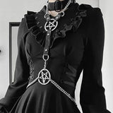 Maxbell Punk Leather Body Chain Jewelry Accessories Fashion for Cosplay Women Girls