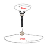 Maxbell Punk Leather Body Chain Jewelry Accessories Fashion for Cosplay Women Girls