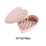 Maxbell Ring Box Heart Shaped Multifunction for Women Rings Earrings Necklaces B
