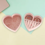 Maxbell Ring Box Heart Shaped Multifunction for Women Rings Earrings Necklaces B