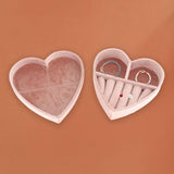 Maxbell Ring Box Heart Shaped Multifunction for Women Rings Earrings Necklaces B