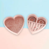 Maxbell Ring Box Heart Shaped Multifunction for Women Rings Earrings Necklaces B