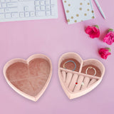 Maxbell Ring Box Heart Shaped Multifunction for Women Rings Earrings Necklaces B