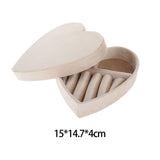 Maxbell Ring Box Heart Shaped Multifunction for Women Rings Earrings Necklaces C