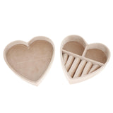 Maxbell Ring Box Heart Shaped Multifunction for Women Rings Earrings Necklaces C