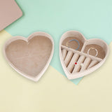 Maxbell Ring Box Heart Shaped Multifunction for Women Rings Earrings Necklaces C