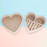 Maxbell Ring Box Heart Shaped Multifunction for Women Rings Earrings Necklaces C